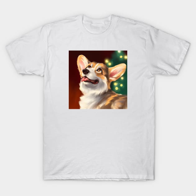 Cute Pembroke Welsh Corgi Drawing T-Shirt by Play Zoo